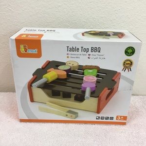New Viga Toys High Quality Wood Non Toxic Table Top BBQ Play Toy Montessori 3+